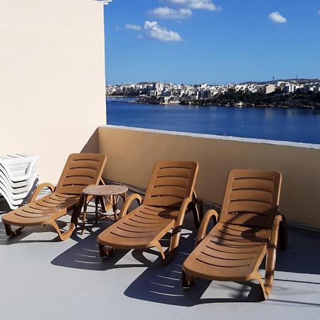 Bayview 2 Bedroom Seaview Apartment With Large Terrace With Panoramic Views - By Getawaysmalta San Pawl il-Baħar Zewnętrze zdjęcie