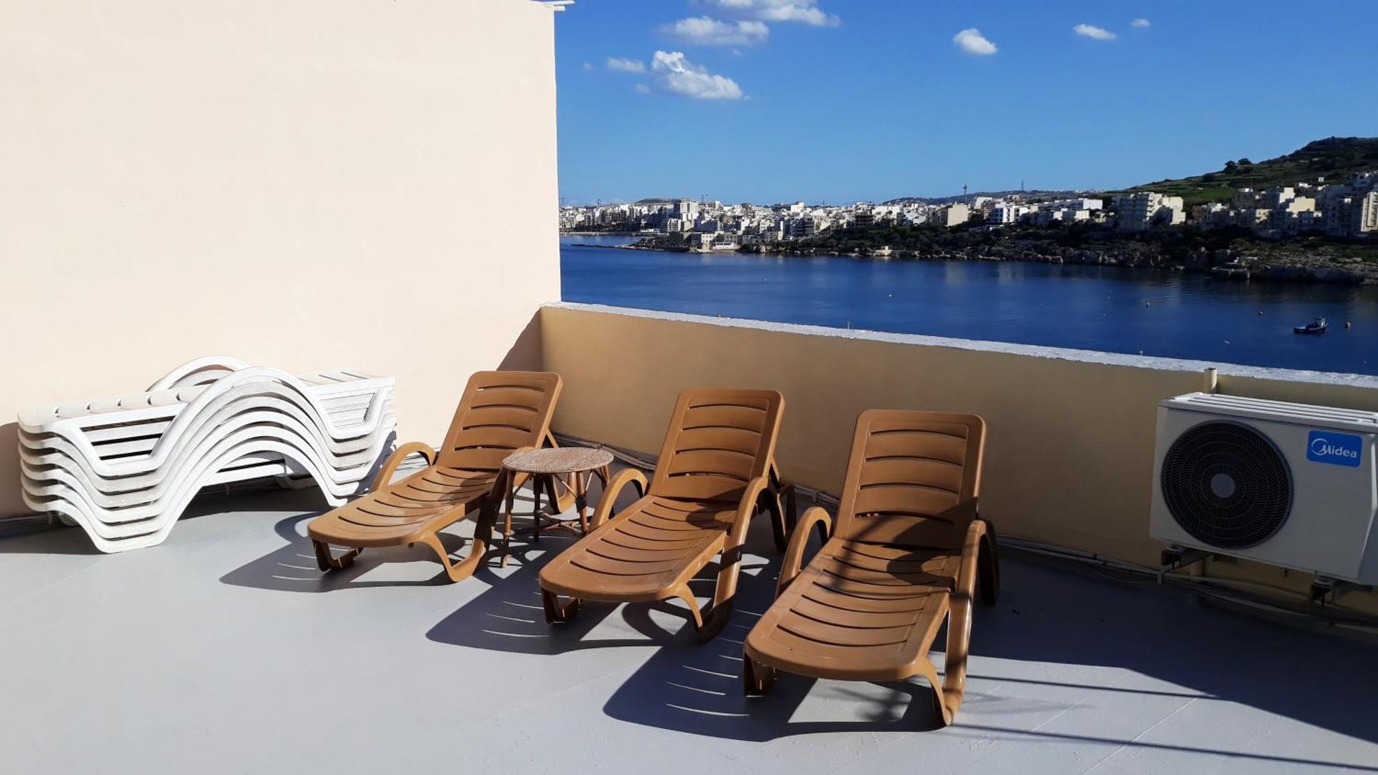 Bayview 2 Bedroom Seaview Apartment With Large Terrace With Panoramic Views - By Getawaysmalta San Pawl il-Baħar Zewnętrze zdjęcie