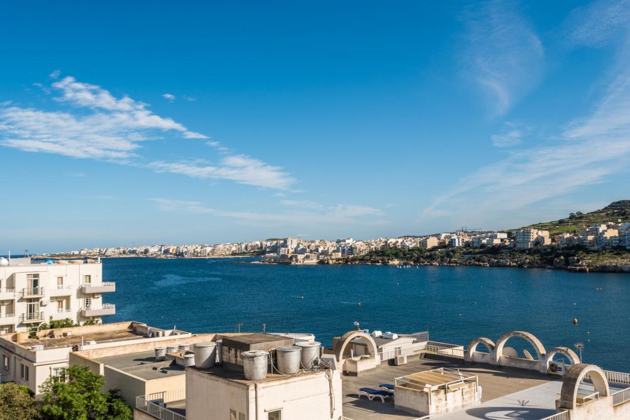 Bayview 2 Bedroom Seaview Apartment With Large Terrace With Panoramic Views - By Getawaysmalta San Pawl il-Baħar Zewnętrze zdjęcie