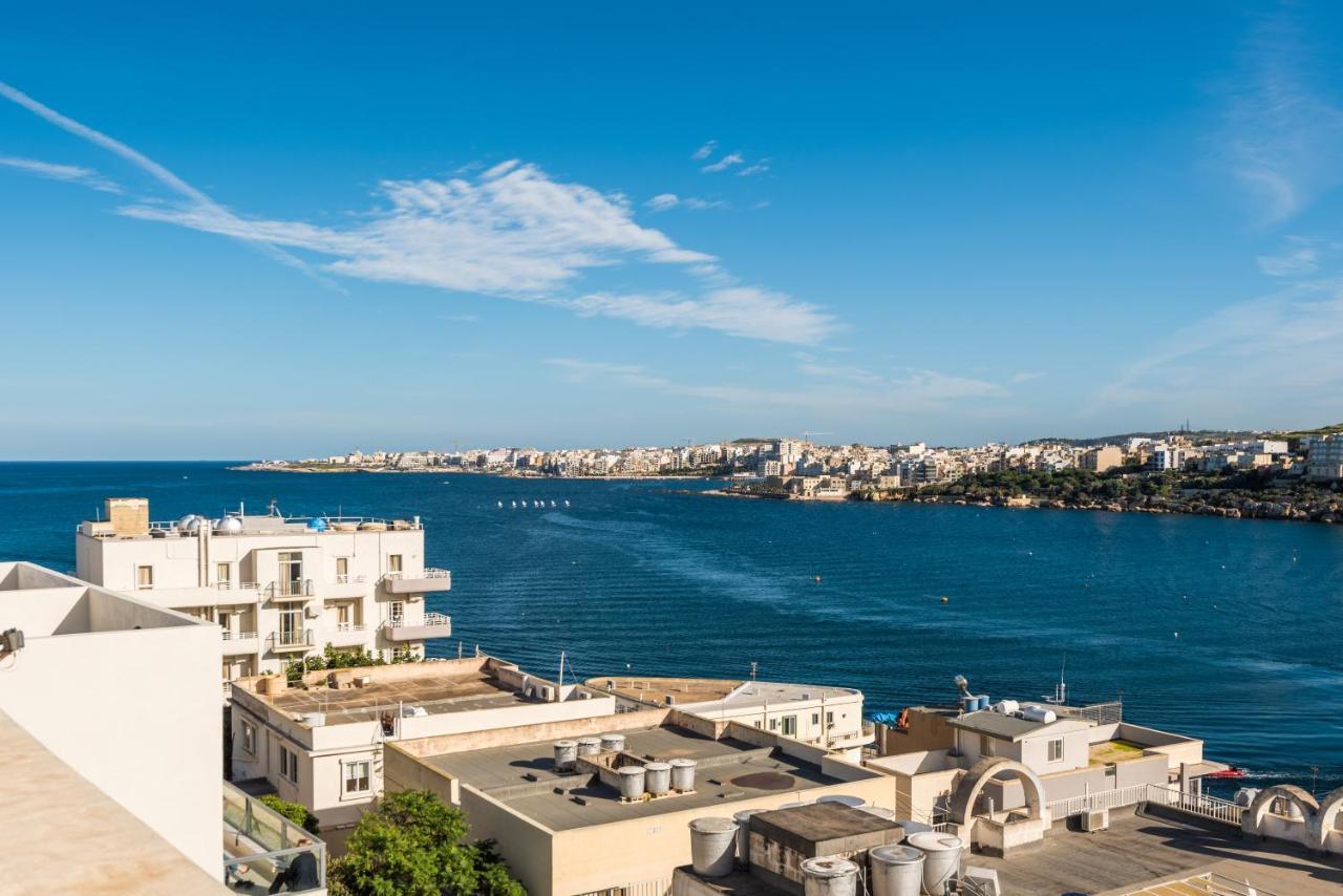 Bayview 2 Bedroom Seaview Apartment With Large Terrace With Panoramic Views - By Getawaysmalta San Pawl il-Baħar Zewnętrze zdjęcie