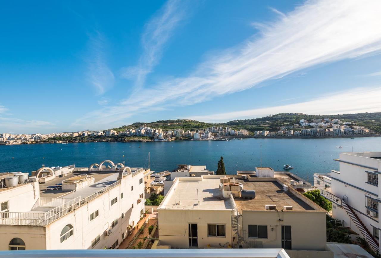 Bayview 2 Bedroom Seaview Apartment With Large Terrace With Panoramic Views - By Getawaysmalta San Pawl il-Baħar Zewnętrze zdjęcie